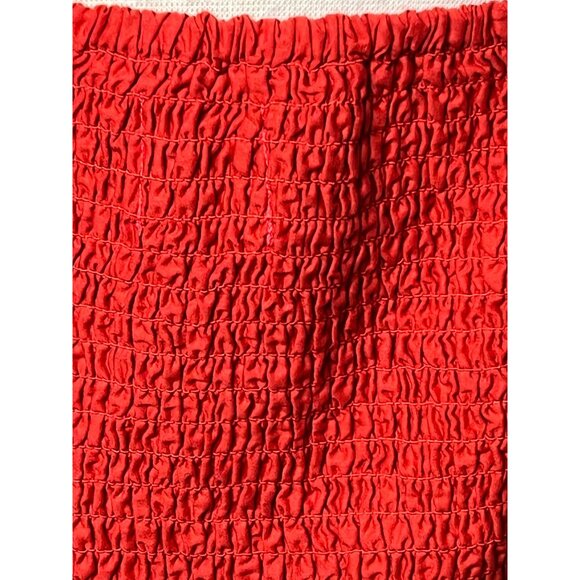 Old Navy Coral Orange Eyelet Mini Dress 3X Pockets Adj Straps Lined Embroidered - Picture 12 of 16